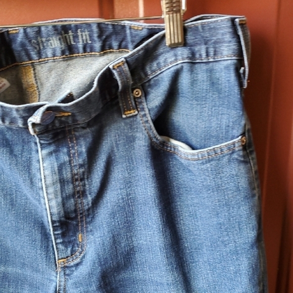 Carhartt Blue Straight Jeans with Classic Denim Style - Picture 6 of 12